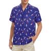 imageZando 80s 90s Hawaiian Shirt for Men Short Sleeve 80s 90s Outfit Funny Hawaiian Shirts Party Disco OutfitBlue Vertigo