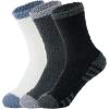 imageZando Mens Fuzzy Socks Cozy Slipper Fluffy Socks Winter Warm Soft Cabin Stocking Comfy Sleep Fleece Socks Boot SocksBlack  White  Dark Grey