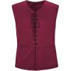 imageZando Pirate Vest Men Medieval Vest Renaissance Vest Costume Men Halloween Vest Pirate Costume Viking CostumeWine Red