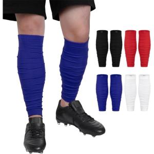 imageZando Leg Compression Sleeve Football Leg Sleeves Men Football Accessories Calf Compression Sleeve Soccer Grip SocksBlue
