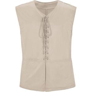 imageZando Pirate Vest Men Medieval Vest Renaissance Vest Costume Men Halloween Vest Pirate Costume Viking CostumeBeige