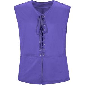 imageZando Pirate Vest Men Medieval Vest Renaissance Vest Costume Men Halloween Vest Pirate Costume Viking CostumePurple