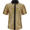 imageMens Button Down Disco Shirt Outfit Men Retro 70s Shirts for Men Sequin Metallic Short Sleeve Disco Outfits Party Costume TopGold