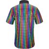 imageMens Button Down Disco Shirt Outfit Men Retro 70s Shirts for Men Sequin Metallic Short Sleeve Disco Outfits Party Costume TopMulticolour