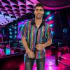 imageMens Button Down Disco Shirt Outfit Men Retro 70s Shirts for Men Sequin Metallic Short Sleeve Disco Outfits Party Costume TopMulticolour
