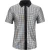 imageMens Button Down Disco Shirt Outfit Men Retro 70s Shirts for Men Sequin Metallic Short Sleeve Disco Outfits Party Costume TopSilver