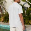 imageZando Mens Linen Cotton Shirts Short Sleeve Button Down Beach Shirt for Men Casual Guayabera Shirts Summer Vacation Shirt TopWhite