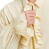 imageZando Mens Pirate Shirt Renaissance Faire Costume Men Medieval Vampire Victorian Steampunk Viking Halloween Cosplay Top01 Beige