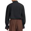 imageZando Mens Pirate Shirt Renaissance Faire Costume Men Medieval Vampire Victorian Steampunk Viking Halloween Cosplay Top01 Black