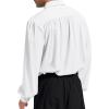 imageZando Mens Pirate Shirt Renaissance Faire Costume Men Medieval Vampire Victorian Steampunk Viking Halloween Cosplay TopWhite