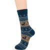 imageZando Mens Wool Socks Athletic Socks Soft Warm Socks Thick Winter Socks Crew Socks Knit Cozy Socks Hiking Socks ChristmasA Xmas Deer