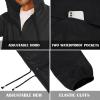 imageZando Raincoat for Men Packable Rain Jacket Waterproof with Hood Outdoor Windbreaker Jackets Lightweight Cycling RaincoatsBlack
