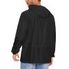imageZando Raincoat for Men Packable Rain Jacket Waterproof with Hood Outdoor Windbreaker Jackets Lightweight Cycling RaincoatsBlack