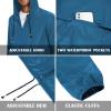 imageZando Raincoat for Men Packable Rain Jacket Waterproof with Hood Outdoor Windbreaker Jackets Lightweight Cycling RaincoatsBlue
