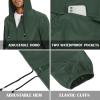 imageZando Raincoat for Men Packable Rain Jacket Waterproof with Hood Outdoor Windbreaker Jackets Lightweight Cycling RaincoatsDark Green