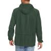 imageZando Raincoat for Men Packable Rain Jacket Waterproof with Hood Outdoor Windbreaker Jackets Lightweight Cycling RaincoatsDark Green