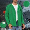 imageZando Raincoat for Men Packable Rain Jacket Waterproof with Hood Outdoor Windbreaker Jackets Lightweight Cycling RaincoatsGreen
