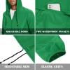 imageZando Raincoat for Men Packable Rain Jacket Waterproof with Hood Outdoor Windbreaker Jackets Lightweight Cycling RaincoatsGreen