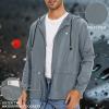 imageZando Raincoat for Men Packable Rain Jacket Waterproof with Hood Outdoor Windbreaker Jackets Lightweight Cycling RaincoatsLight Gray