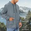 imageZando Raincoat for Men Packable Rain Jacket Waterproof with Hood Outdoor Windbreaker Jackets Lightweight Cycling RaincoatsLight Gray