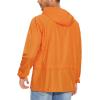 imageZando Raincoat for Men Packable Rain Jacket Waterproof with Hood Outdoor Windbreaker Jackets Lightweight Cycling RaincoatsOrange