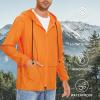 imageZando Raincoat for Men Packable Rain Jacket Waterproof with Hood Outdoor Windbreaker Jackets Lightweight Cycling RaincoatsOrange