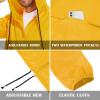 imageZando Raincoat for Men Packable Rain Jacket Waterproof with Hood Outdoor Windbreaker Jackets Lightweight Cycling RaincoatsYellow