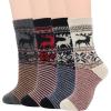 imageZando Mens Wool Socks Athletic Socks Soft Warm Socks Thick Winter Socks Crew Socks Knit Cozy Socks Hiking Socks ChristmasStripe