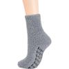 imageZando Comfy Socks Fleece Socks Winter Socks Womens Grip Socks Women Cozy Gifts for Women Gifts for Elderly Women5 C Grey