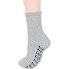 imageZando Comfy Socks Fleece Socks Winter Socks Womens Grip Socks Women Cozy Gifts for Women Gifts for Elderly WomenH BlackGreyDark Blue