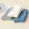 imageZando Comfy Socks Fleece Socks Winter Socks Womens Grip Socks Women Cozy Gifts for Women Gifts for Elderly WomenH BlueGrayWhite