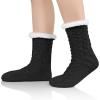 imageZando Comfy Socks Fleece Socks Winter Socks Womens Grip Socks Women Cozy Gifts for Women Gifts for Elderly WomenO Black