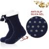 imageZando Comfy Socks Fleece Socks Winter Socks Womens Grip Socks Women Cozy Gifts for Women Gifts for Elderly WomenO Dark Grey
