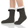imageZando Comfy Socks Fleece Socks Winter Socks Womens Grip Socks Women Cozy Gifts for Women Gifts for Elderly WomenO Dark Grey