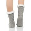 imageZando Comfy Socks Fleece Socks Winter Socks Womens Grip Socks Women Cozy Gifts for Women Gifts for Elderly WomenO Grey