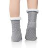 imageZando Comfy Socks Fleece Socks Winter Socks Womens Grip Socks Women Cozy Gifts for Women Gifts for Elderly WomenO Light Grey