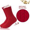 imageZando Comfy Socks Fleece Socks Winter Socks Womens Grip Socks Women Cozy Gifts for Women Gifts for Elderly WomenO Light Grey