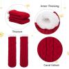 imageZando Comfy Socks Fleece Socks Winter Socks Womens Grip Socks Women Cozy Gifts for Women Gifts for Elderly WomenO Light Grey