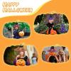 imageZando Kids Witch Hat for Women Lace Girls Halloween Witches Hat for Decoration Witch Costume for Halloween Cosplay PartyLace Black Starlight  Orange