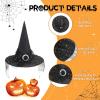 imageZando Kids Witch Hat for Women Lace Girls Halloween Witches Hat for Decoration Witch Costume for Halloween Cosplay PartyLace Black Starlight  Orange