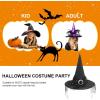 imageZando Kids Witch Hat for Women Lace Girls Halloween Witches Hat for Decoration Witch Costume for Halloween Cosplay PartyLace Black Starlight  Orange
