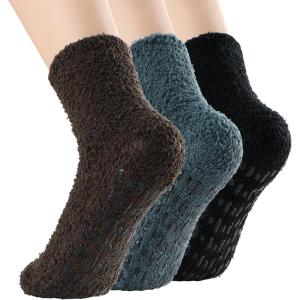imageZando Comfy Socks Fleece Socks Winter Socks Womens Grip Socks Women Cozy Gifts for Women Gifts for Elderly WomenF NavyCoffeeBlack