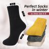 imageZando Cozy Socks Warm Socks Wool Socks for Women Cute Socks for Women Boot Crew Socks Long Thick Socks Womens SocksC Black