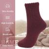 imageZando Cozy Socks Warm Socks Wool Socks for Women Cute Socks for Women Boot Crew Socks Long Thick Socks Womens SocksC Burgundy