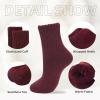 imageZando Cozy Socks Warm Socks Wool Socks for Women Cute Socks for Women Boot Crew Socks Long Thick Socks Womens SocksC Burgundy