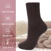 imageZando Cozy Socks Warm Socks Wool Socks for Women Cute Socks for Women Boot Crew Socks Long Thick Socks Womens SocksC Coffee