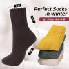 imageZando Cozy Socks Warm Socks Wool Socks for Women Cute Socks for Women Boot Crew Socks Long Thick Socks Womens SocksC Coffee