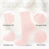 imageZando Cozy Socks Warm Socks Wool Socks for Women Cute Socks for Women Boot Crew Socks Long Thick Socks Womens SocksC Light Pink