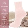 imageZando Cozy Socks Warm Socks Wool Socks for Women Cute Socks for Women Boot Crew Socks Long Thick Socks Womens SocksC Light Pink
