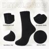 imageZando Cozy Socks Warm Socks Wool Socks for Women Cute Socks for Women Boot Crew Socks Long Thick Socks Womens SocksF Black  Beige  Light Grey